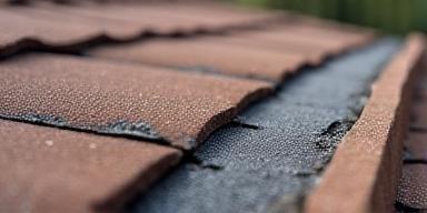 Close-up of a repaired roof section showing quality workmanship.