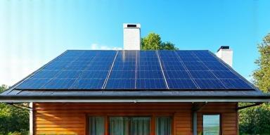 Solar panels seamlessly integrated on a modern home roof.